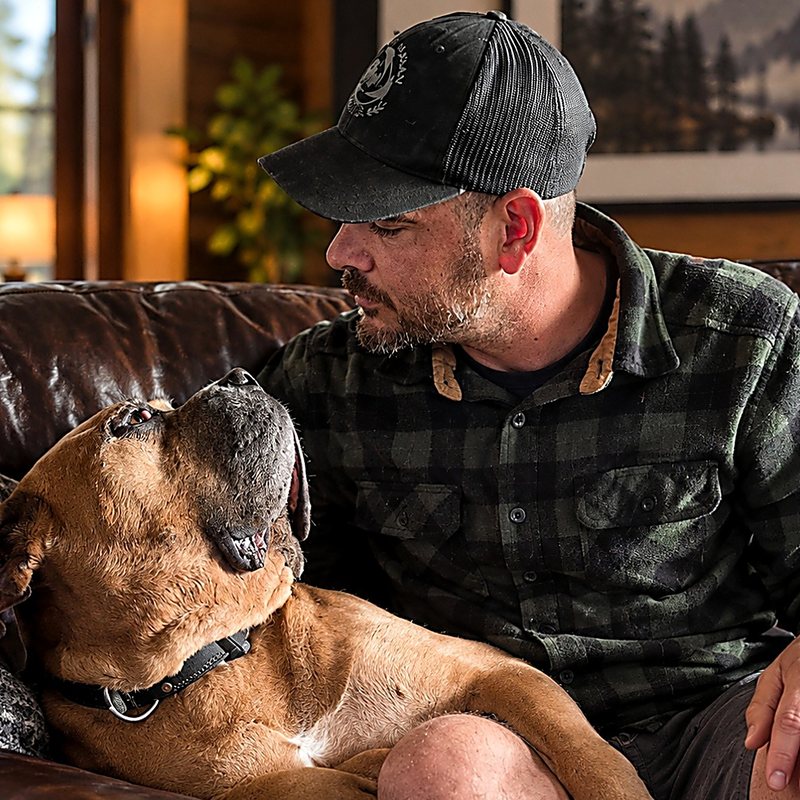 Ryan R. McKenzie at home with one of our Masos